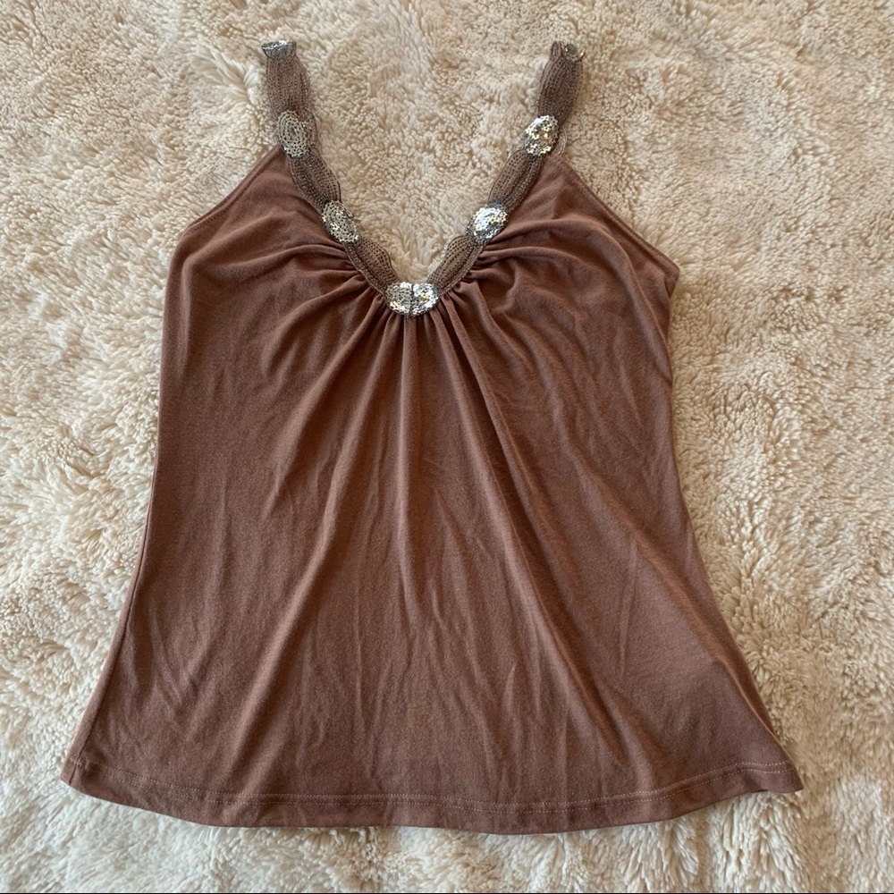 Funkadelic Top with Sequin Straps